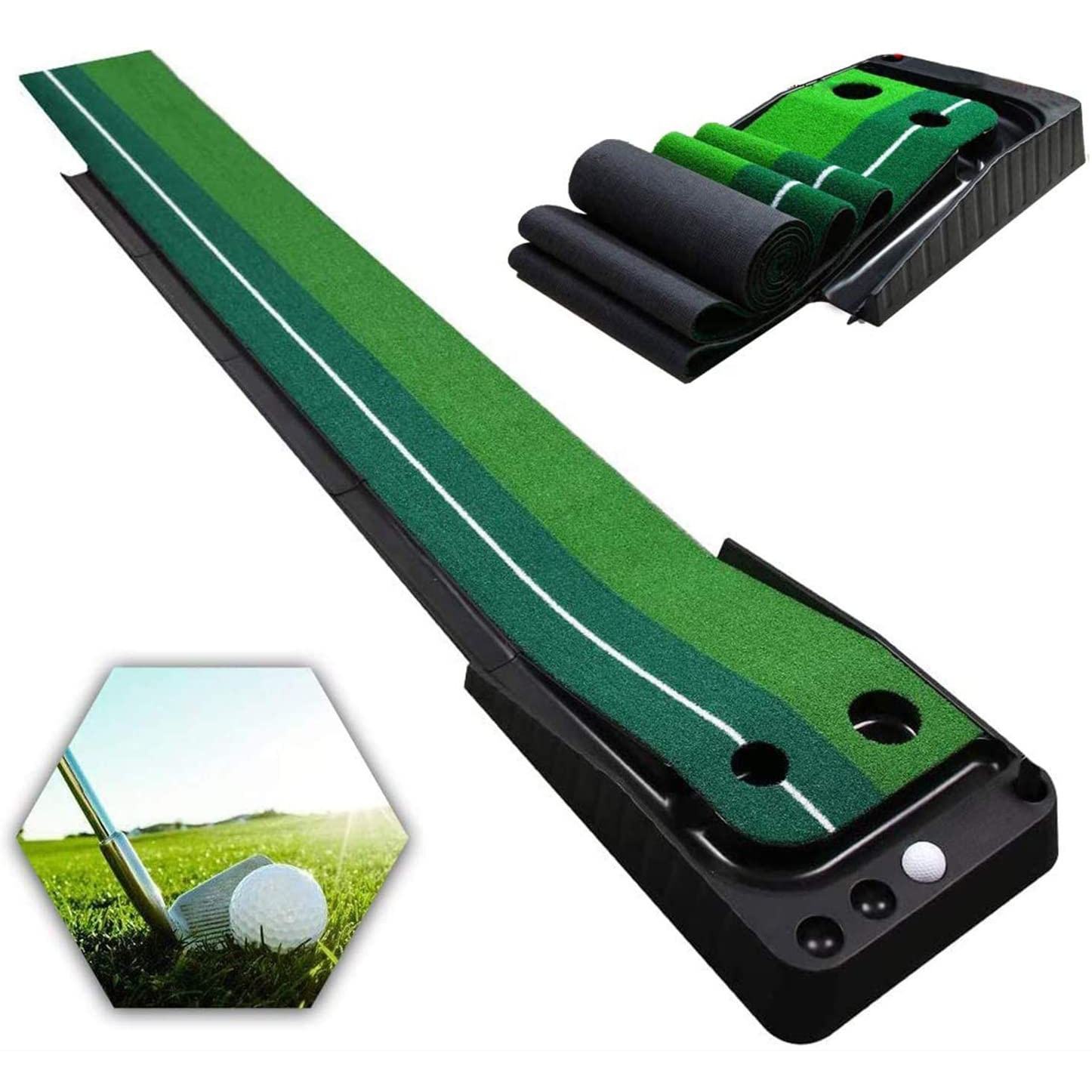 Golf Putting Mat - Tappetini da Golf Pieghevoli 2,5M/3M con