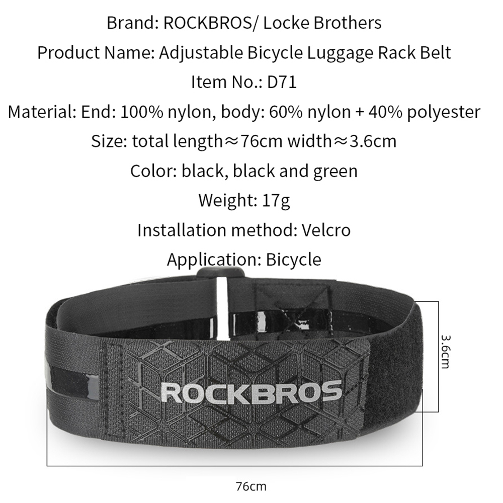 Cinghia in Velcro ROCKBROS, Su - Sports Equipment Wagon recensione e prezzo